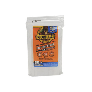 Gorilla Mini Hot Glue Sticks, .27" x 4", 30-Pack Gorilla Mini Hot Glue Sticks, .27" x 4", 30-Pack