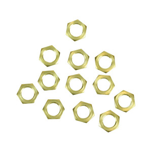 Jandorf Hex Nuts, Brass, 1/8" IP, 12-Pack