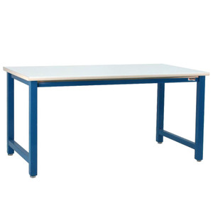 dark blue steel framed BenchPro Kennedy Series 24"x48" Work Bench with storm gray laminate 1.2" top dark blue steel framed BenchPro Kennedy Series 24"x48" Work Bench with storm gray laminate 1.2" top