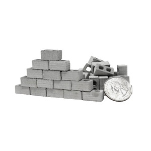 Mini Materials 1:12 Half Cinder Blocks, 15Pk | Midwest Technology