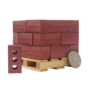 Mini Materials 1:6 Scale Mini Red Brick Pallet, 24-Pack Mini Materials 1:6 Scale Mini Red Brick Pallet, 24-Pack