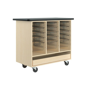 Diversified Spaces Open Tote Mobile Cabinet, Maple