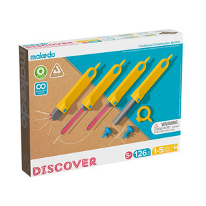 Makedo Cardboard Construction Discover Kit, 126-Piece