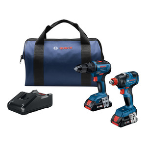 bosch carrying bag behind 18v battery charger, Freak Bit/Socket Impact Driver, 1/2" Hammer Drill/Driver