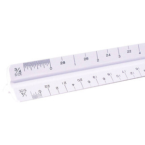 Pacific Arc Triangular Scale, Mechanical, 12" White Pacific Arc Triangular Scale, Mechanical, 12" White
