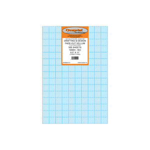 500 sheets of clearprint drafting and design 8-1/2"x11" fade-out vellum with blue 30° isometric grid 500 sheets of clearprint drafting and design 8-1/2"x11" fade-out vellum with blue 30° isometric grid