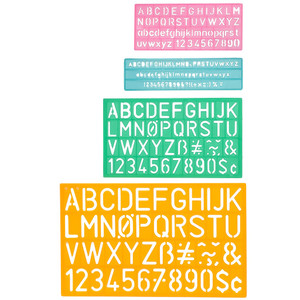 Westcott Lettering Stencil Guide, 4-Piece Westcott Lettering Stencil Guide, 4-Piece