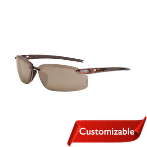 Radians Crossfire ES5 Premium Safety Glasses, Brown Frame, Brown Mirror Lens Radians Crossfire ES5 Premium Safety Glasses, Brown Frame, Brown Mirror Lens