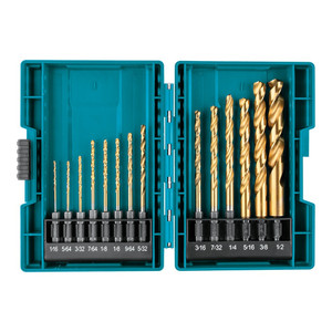 Makita Impact Gold 14-Piece Hex Shank Titanium Drill Bit Set