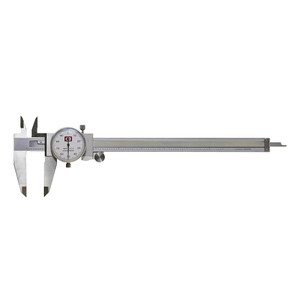 Chicago Brand 8" Premium Stainless Dial Caliper has Covered rack gears, Shock resistant indicators Chicago Brand 8" Premium Stainless Dial Caliper has Covered rack gears, Shock resistant indicators