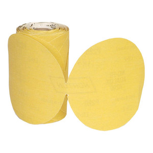 Norton Gold Reserve A296 Paper PSA Disc Roll, 5" 80 Grit, Qty. 100 Norton Gold Reserve A296 Paper PSA Disc Roll, 5" 80 Grit, Qty. 100
