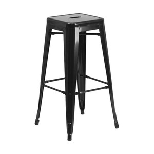 Flash Furniture 30" Metal Stool, Black Flash Furniture 30" Metal Stool, Black