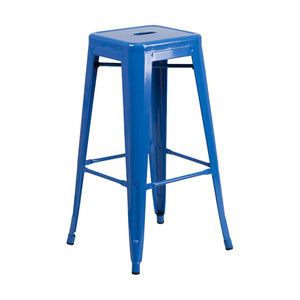 Flash Furniture 30" Metal Stool, Blue Flash Furniture 30" Metal Stool, Blue