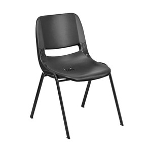 Flash Furniture Hercules 16" Stack Chair, Black Flash Furniture Hercules 16" Stack Chair, Black