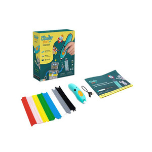 3Doodler Start+ Essentials 3D Printing Pen Set with blue pen, charging cable, and filament 3Doodler Start+ Essentials 3D Printing Pen Set with blue pen, charging cable, and filament