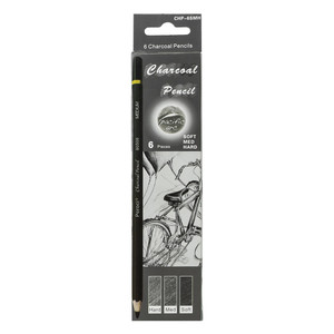 black and white box of 6 charcoal pencils from pacific arc with assorted hardness black and white box of 6 charcoal pencils from pacific arc with assorted hardness