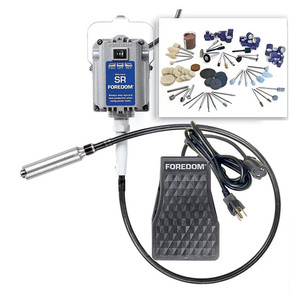 1/6 hp motor with ball bearing and bale for hanging, extra wide foot control, 88 piece accessory kit