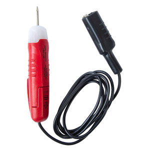 gardner bender heavy duty continuity tester has a red end, black cord, and black end gardner bender heavy duty continuity tester has a red end, black cord, and black end