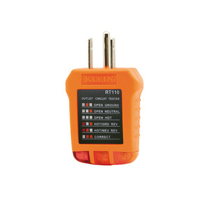 Klein Receptacle Tester conforms to UL Std 1436, Certified to CSA Std C22.2 #160 Klein Receptacle Tester conforms to UL Std 1436, Certified to CSA Std C22.2 #160