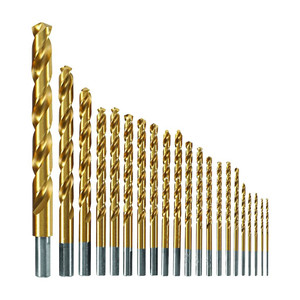 Bosch Titanium-Coated Metal Drill Bit Set includes 21 different sizes Bosch Titanium-Coated Metal Drill Bit Set includes 21 different sizes