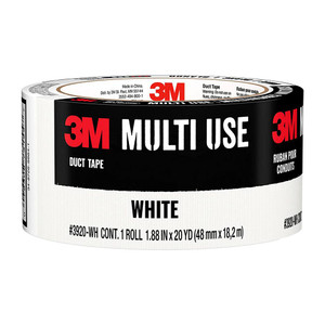 3M Multi-Use Duct Tape, White, 2" x 20 yd. 3M Multi-Use Duct Tape, White, 2" x 20 yd.