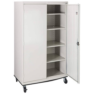 Sandusky Lee 46"W Mobile Storage Cabinet w/Casters Sandusky Lee 46"W Mobile Storage Cabinet w/Casters