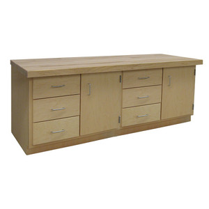 Hann Wall Bench 24"D x 72"W x 36"H, 1-3/4" Maple Top, Casters Hann Wall Bench 24"D x 72"W x 36"H, 1-3/4" Maple Top, Casters