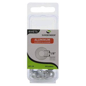 Surebonder Aluminum Rivet Backup Washers, 1/8", 30/pkg. Surebonder Aluminum Rivet Backup Washers, 1/8", 30/pkg.