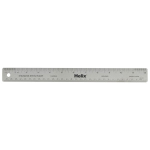 Helix Stainless Steel Ruler, 12"