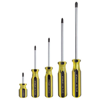 Stanley 100 Plus Phillips Screwdriver Set, 5-Piece