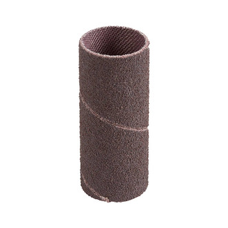 black 80 grit x-weight sandpaper sleeve with 1/2" diameter and 4-1/2" long head made with aluminum oxide