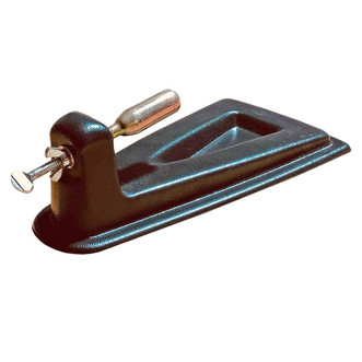 brown solid plastic abs dragster paint stand with expired co2 cartridge attached to thumb screw