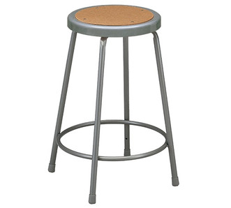 Krueger Industrial Masonite Seat Stool, Fixed-Height, 30"