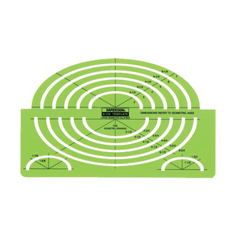 Rapidesign Large Isometric Ellipses Template