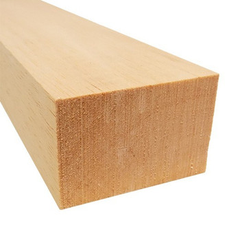  2" x 3" x 12" piece of light-colored balsa wood block for crafts and architectural projects