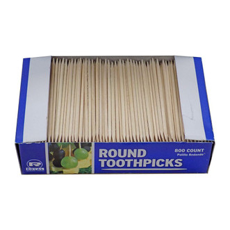 blue box with 800 round toothpicks to use for bridge building activities in industrial tech classes