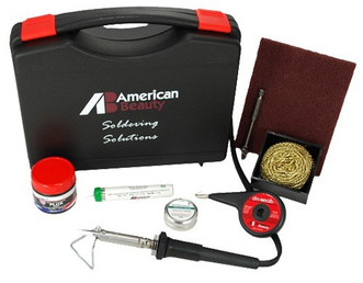 American Beauty Professional Soldering Kit with 50W pencil-style soldering iron and accessories