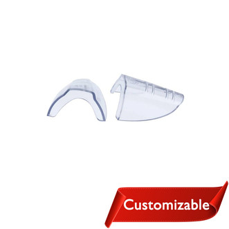 pair of clear, soft, bendable vinyl side shields for safety glasses to provide additional eye protection