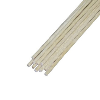 selection of 10 bud nosen high-quality light-colored1/16" x 12" birch dowel rods for classroom projects