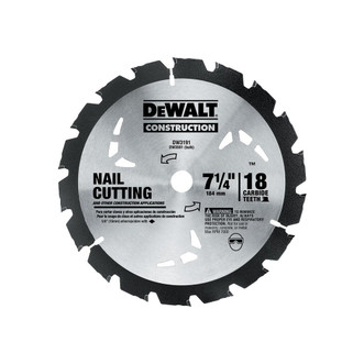 Carbide-tipped Circular Saw Blade, General Purpose Combination, 7-1/4", 18 TPI