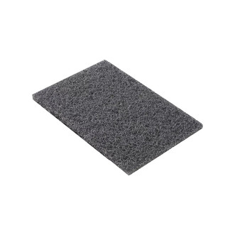 2 reusable synthetic steel wool pads are 2" x 4" and #0 fine grit that do not rust or splinter