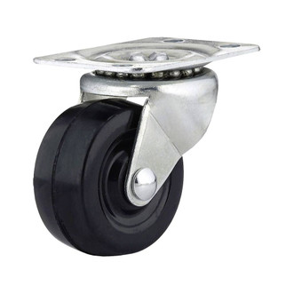 Richelieu Rubber Plate Caster, Swivel without Brake, 2"