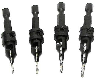 Master Mechanic Quick Change Countersink Set, 4-Piece