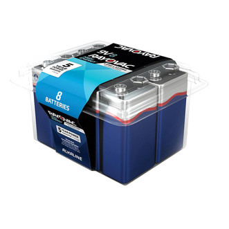 Rayovac High Energy Alkaline Batteries, 9V, 8-Pack
