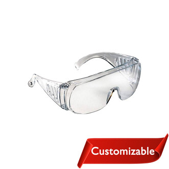 Radians Chief OTG Safety Glasses, Clear Frame, Clear Lens