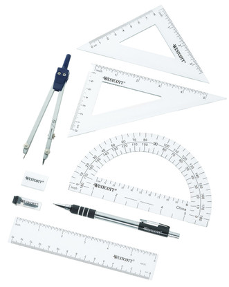 Westcott Math Tool Set, 8-Piece
