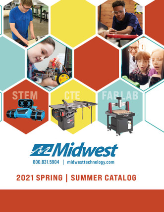 graphic of cover art for 2021 spring & summer product catalog from Midwest Technology