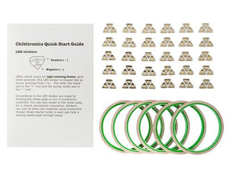 Chibitronics Chibi Lights Circuit Stickers Classroom Pack has 90 led stickers, 6 rolls copper tape