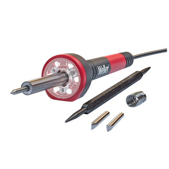 Weller 30W LED Soldering Iron has LED Halo Ring™, pencil grip handle, 0.8mm tips, safety rest