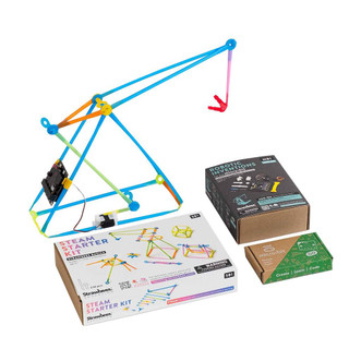Strawbees STEAM Robotics Starter Kit with robotic inventions board, micro:bit Go, example models